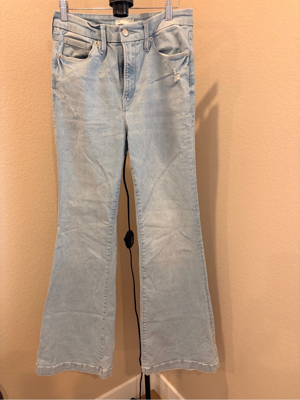 Good American Light Wash Flare Jeans